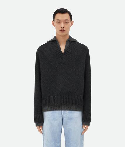 Double Layer Effect Wool Sweater