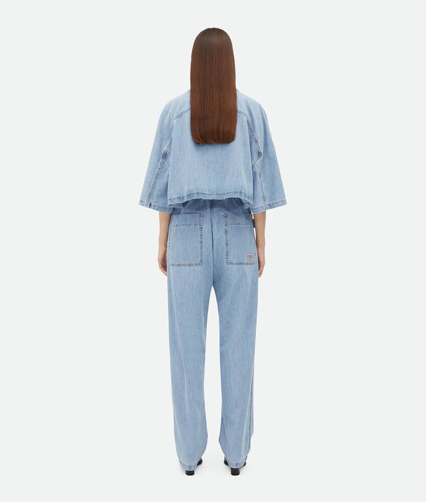 Display a large version of the product image 3 - Light Bleached Denim Cropped Shirt