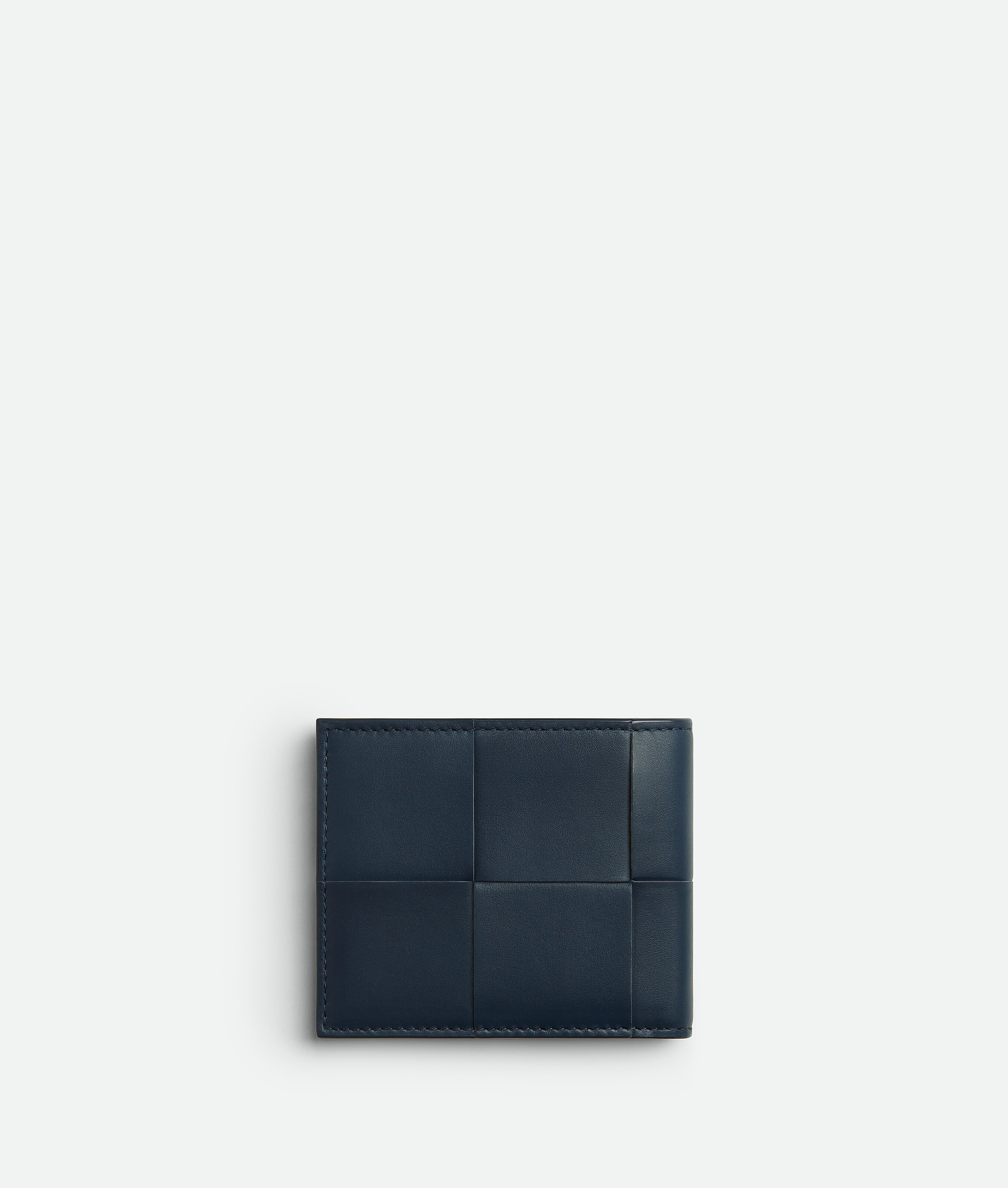 Shop Bottega Veneta Cassette Bi-fold Wallet In Deep Blue/ambra