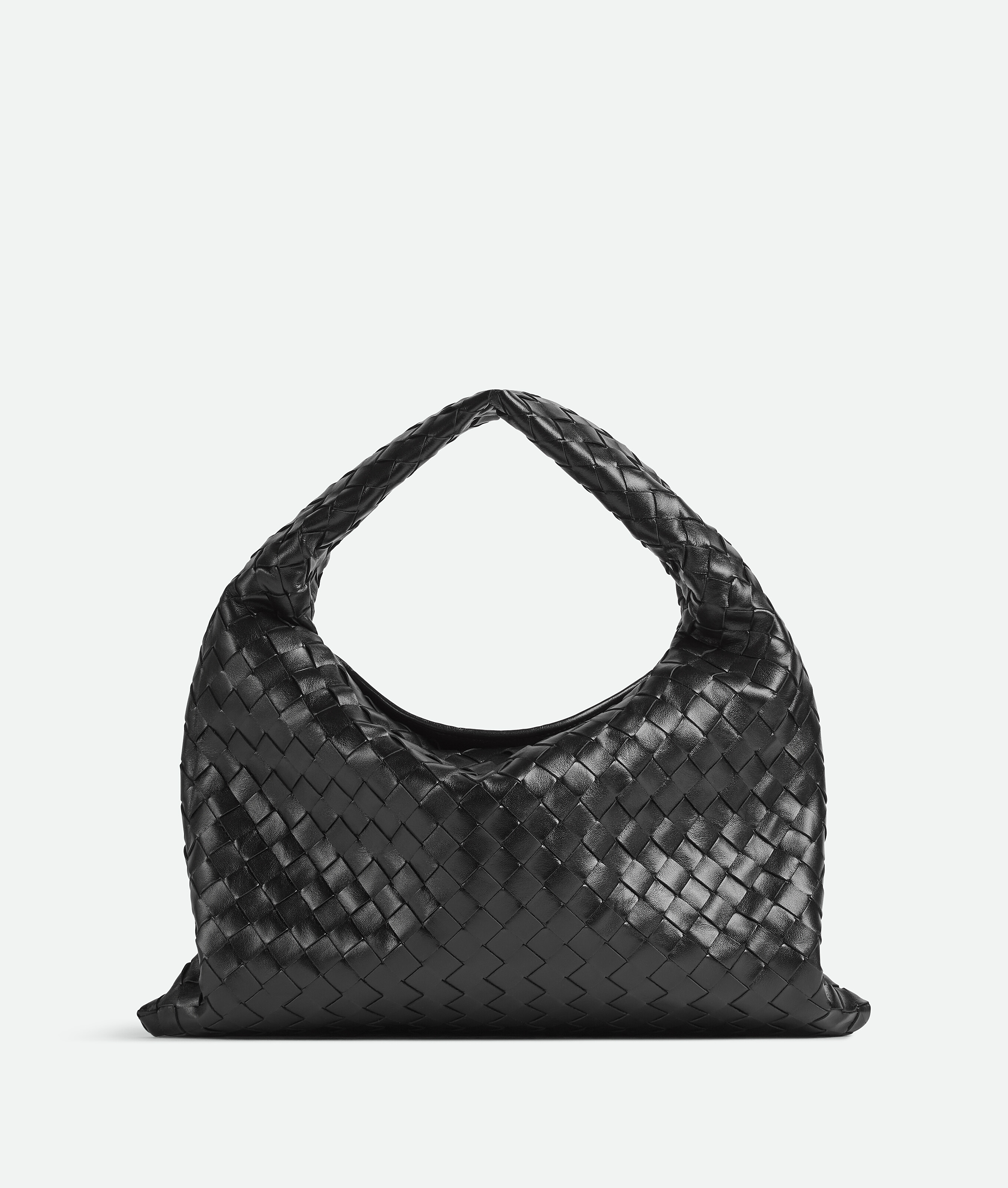 Black Hop small Intrecciato-leather shoulder bag