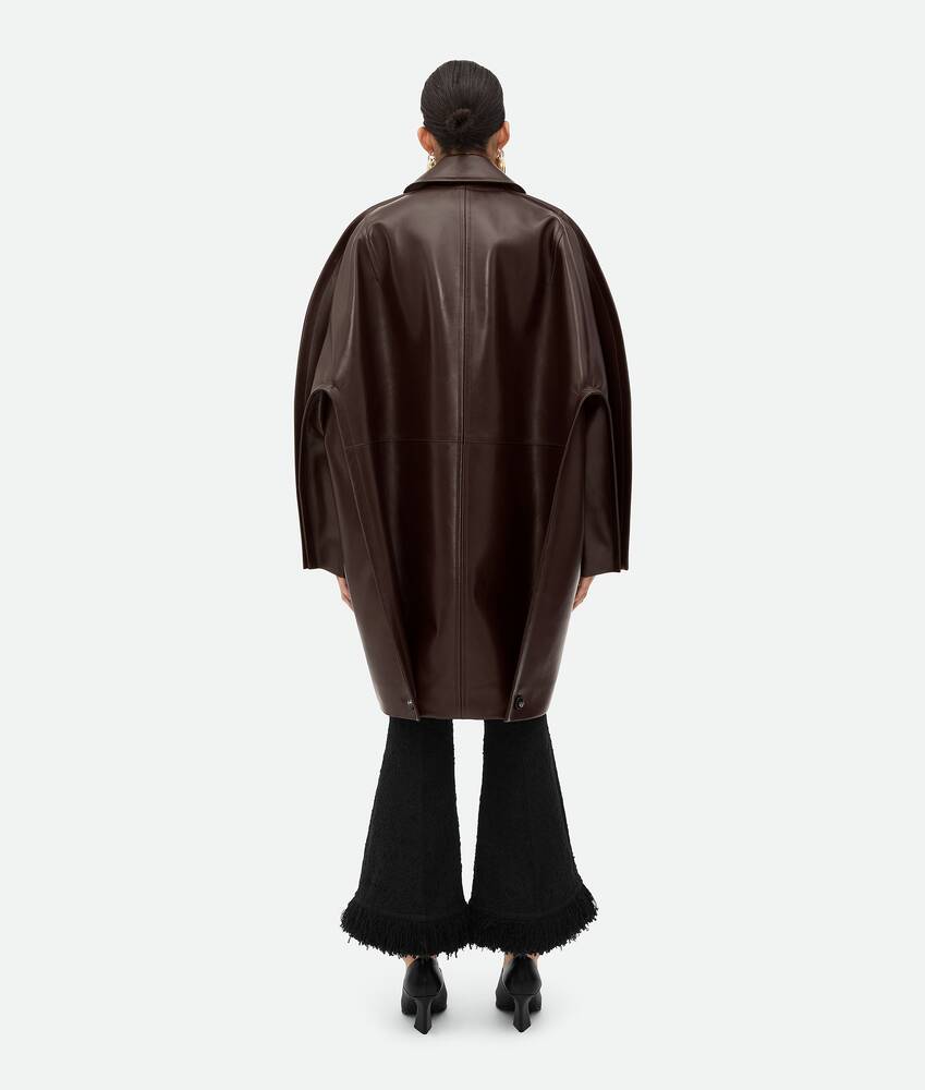 Display a large version of the product image 3 - Leather Cocoon Coat