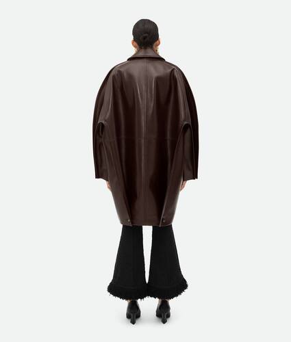 Leather Cocoon Coat