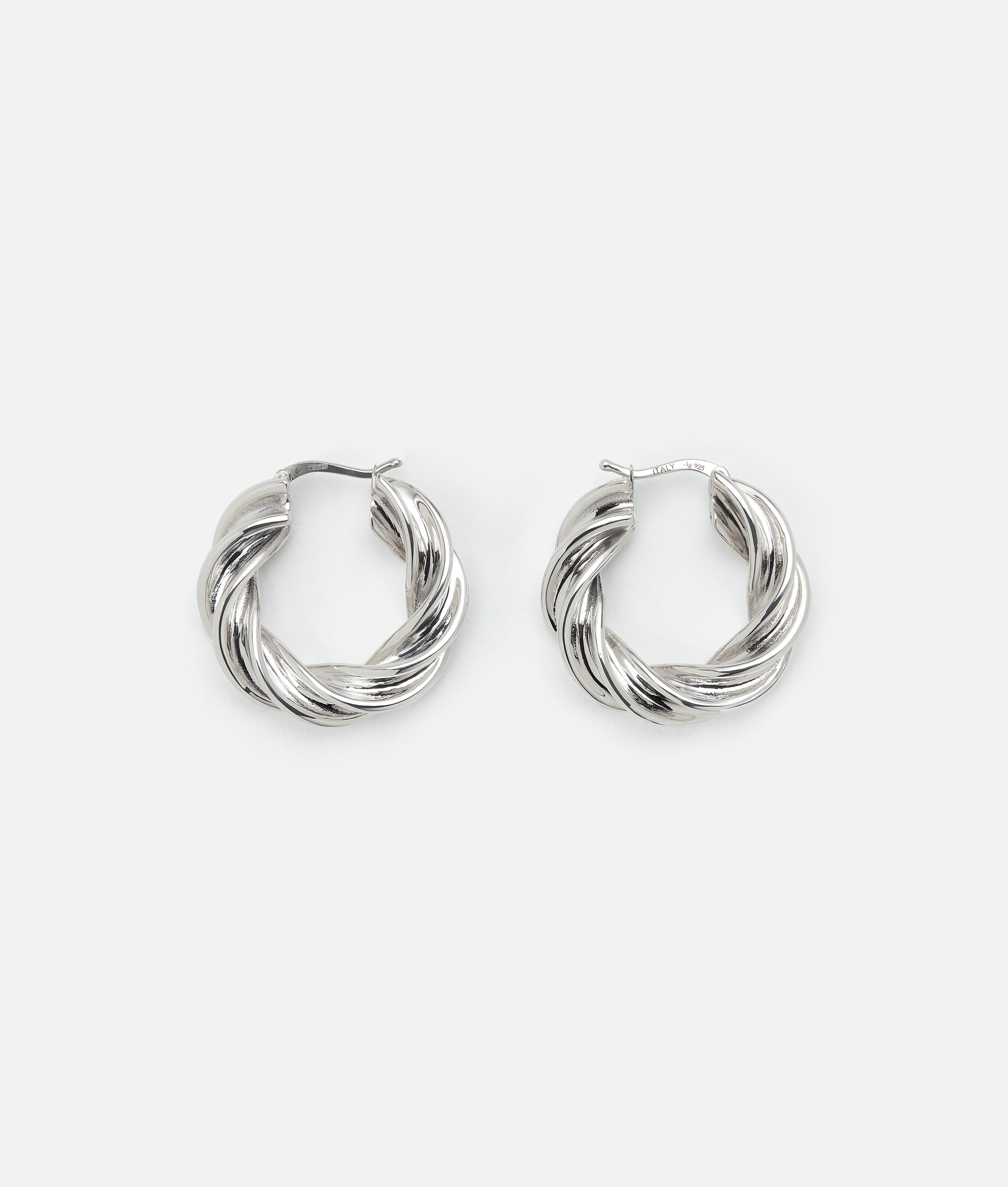 LOEWE 2021-22FW Nappa twist earrings in sterling silver (CIL: 0010622306)