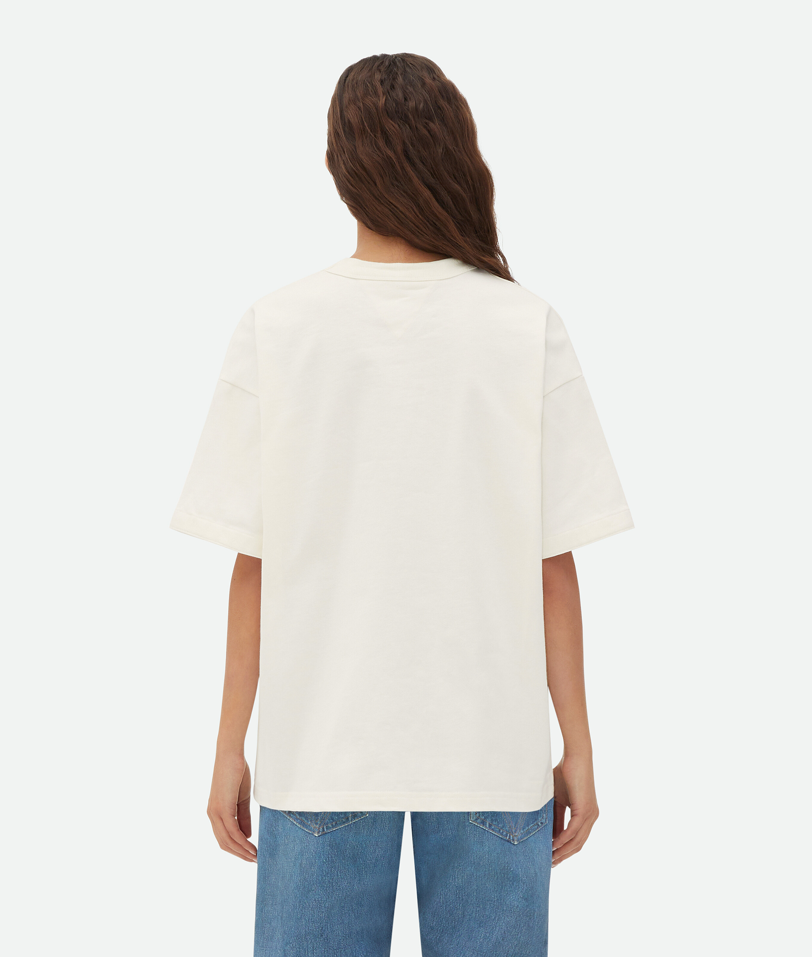 Shop Bottega Veneta Cotton Jersey T-shirt With Label In White