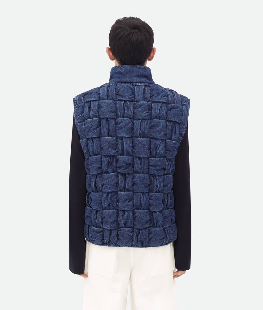 Display a large version of the product image 3 - Intrecciato Denim Gilet