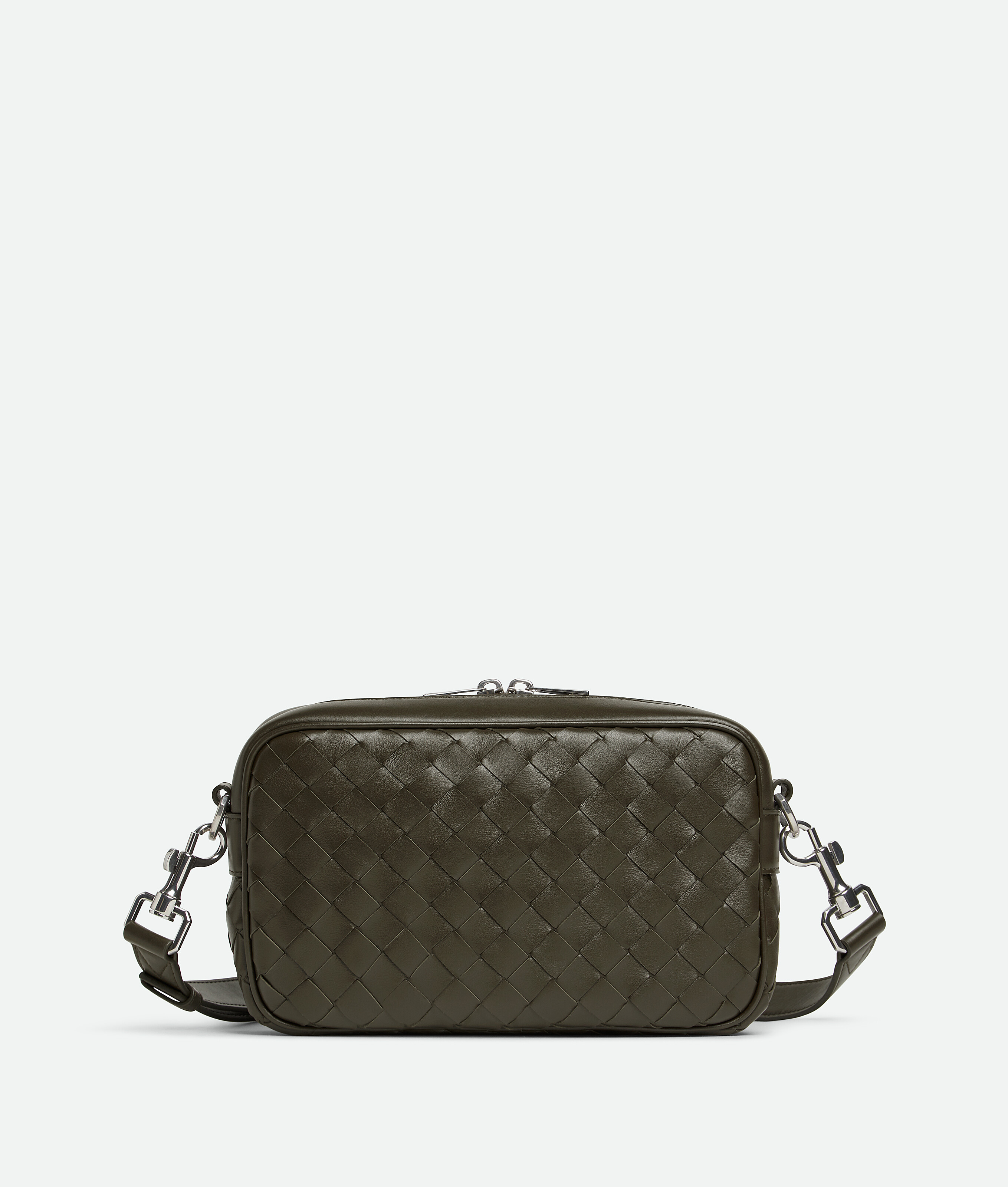 Shop Bottega Veneta Kleine Intrecciato Camera Bag In Kaki