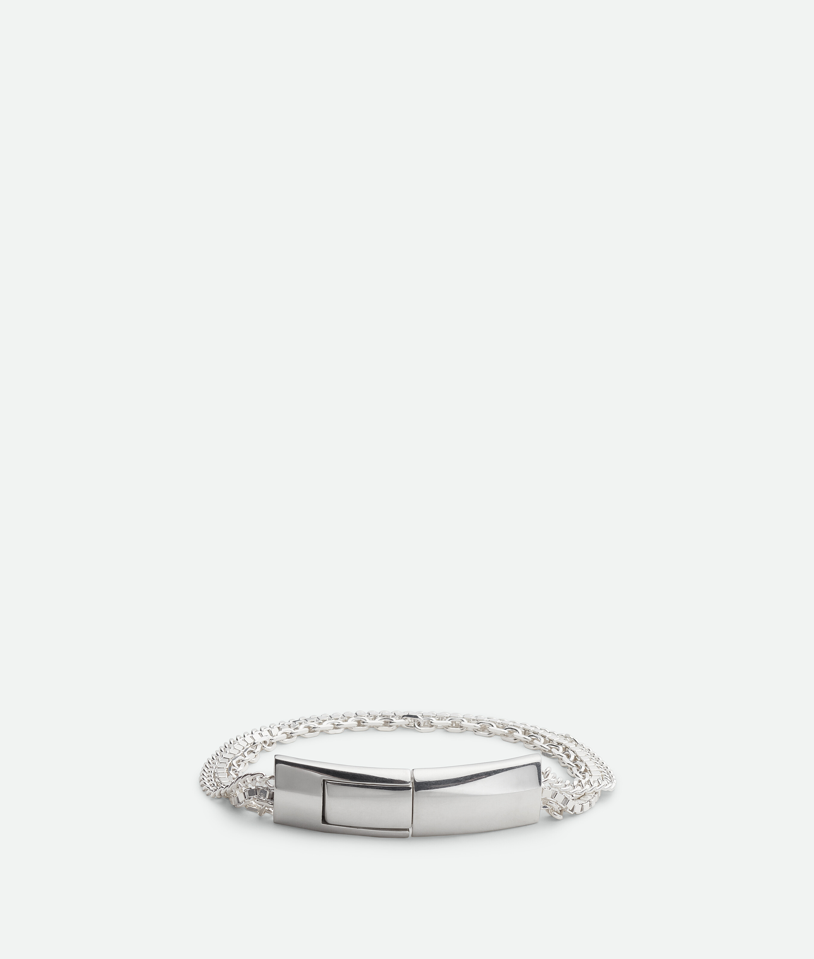 Bottega Veneta Detail Chain Bracelet In Silver