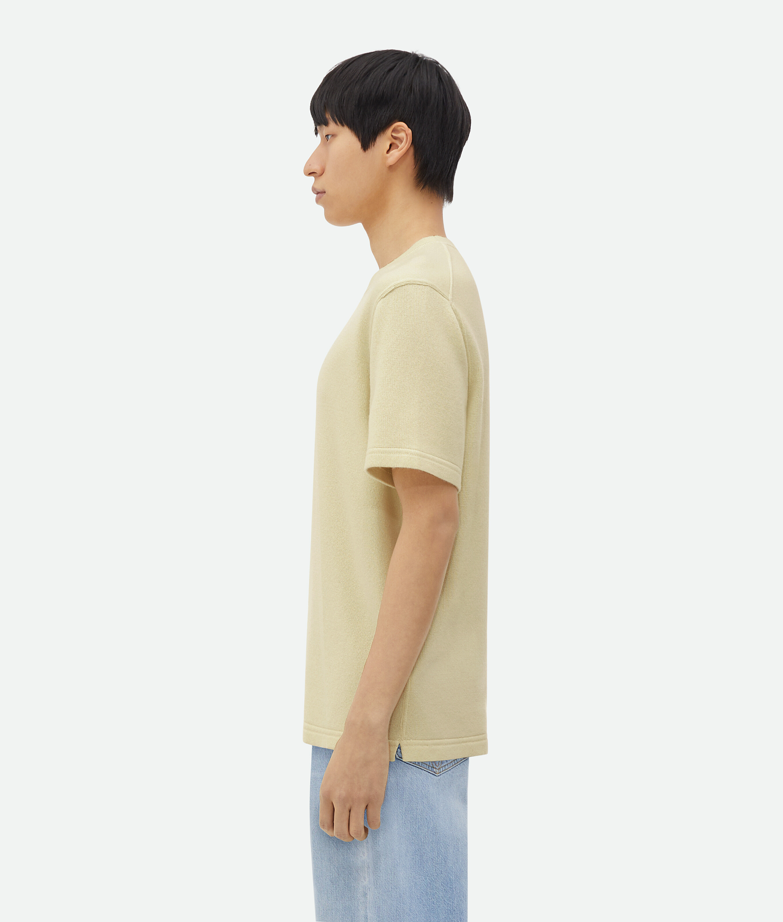 Bottega Veneta Relaxed Fit Cashmere T-shirt In White