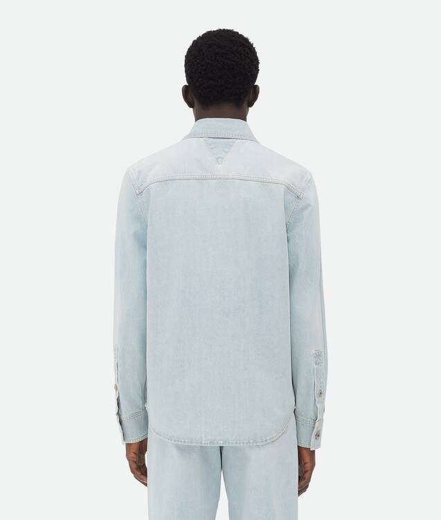 Blue Plaid Denim Oversize Shirt 18133 main image 0