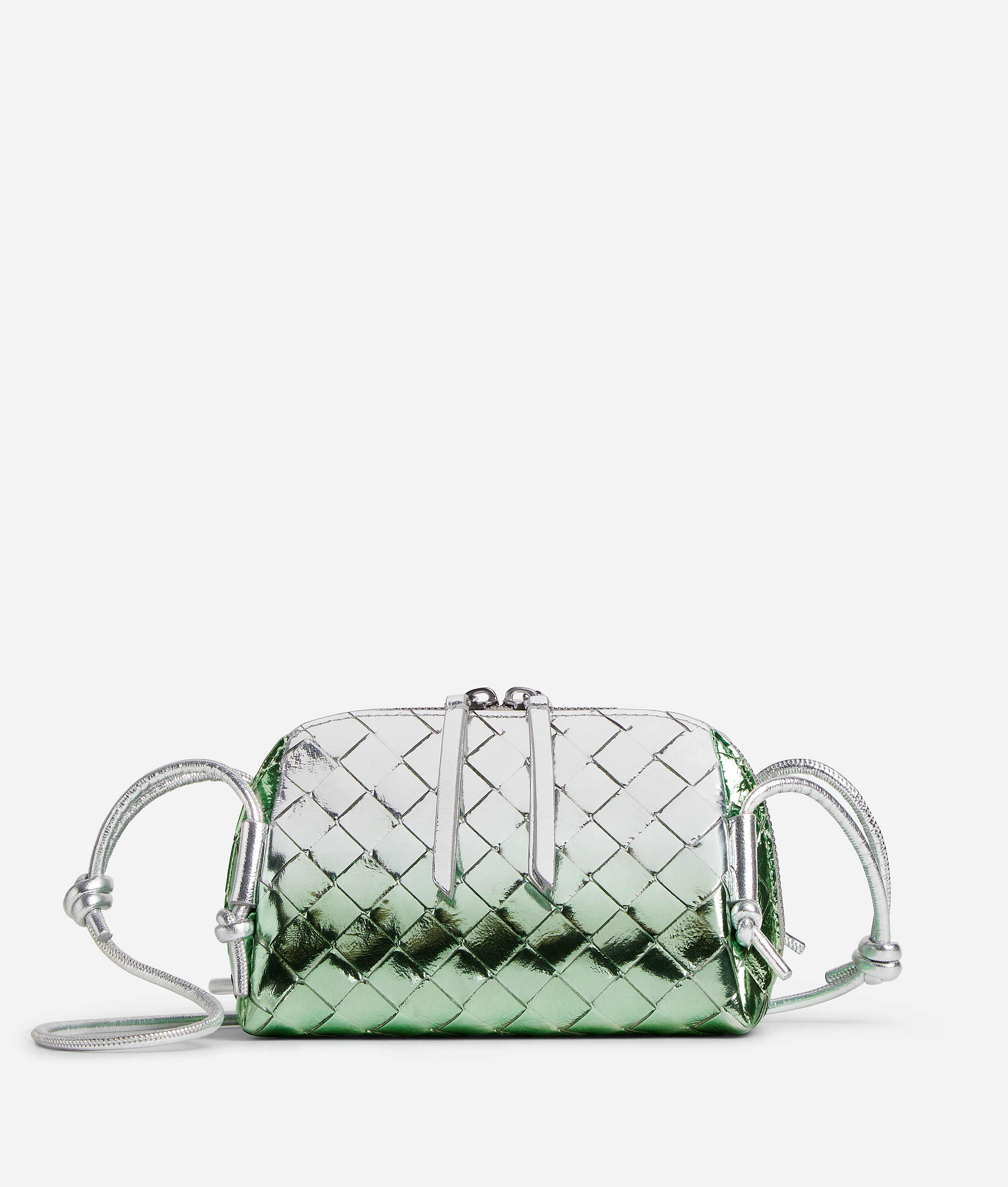 Bottega Veneta Concert Pouch - Silver/fresh Mint - Woman