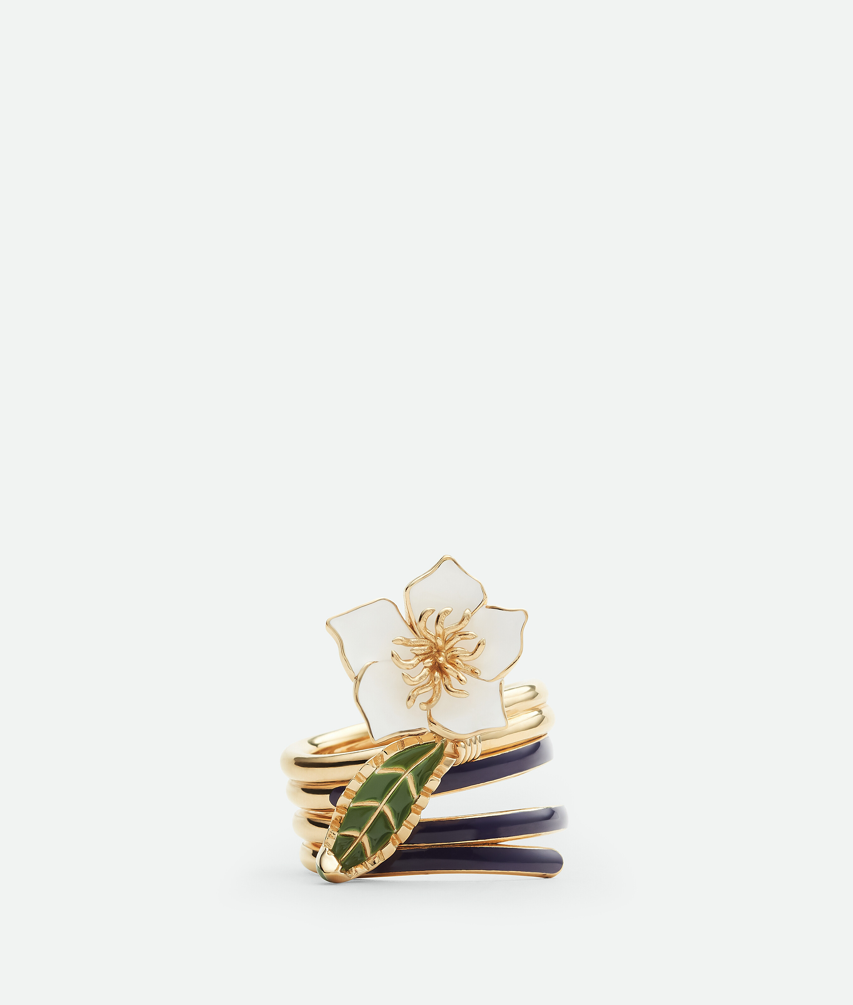Shop Bottega Veneta Flower Ring In Blue