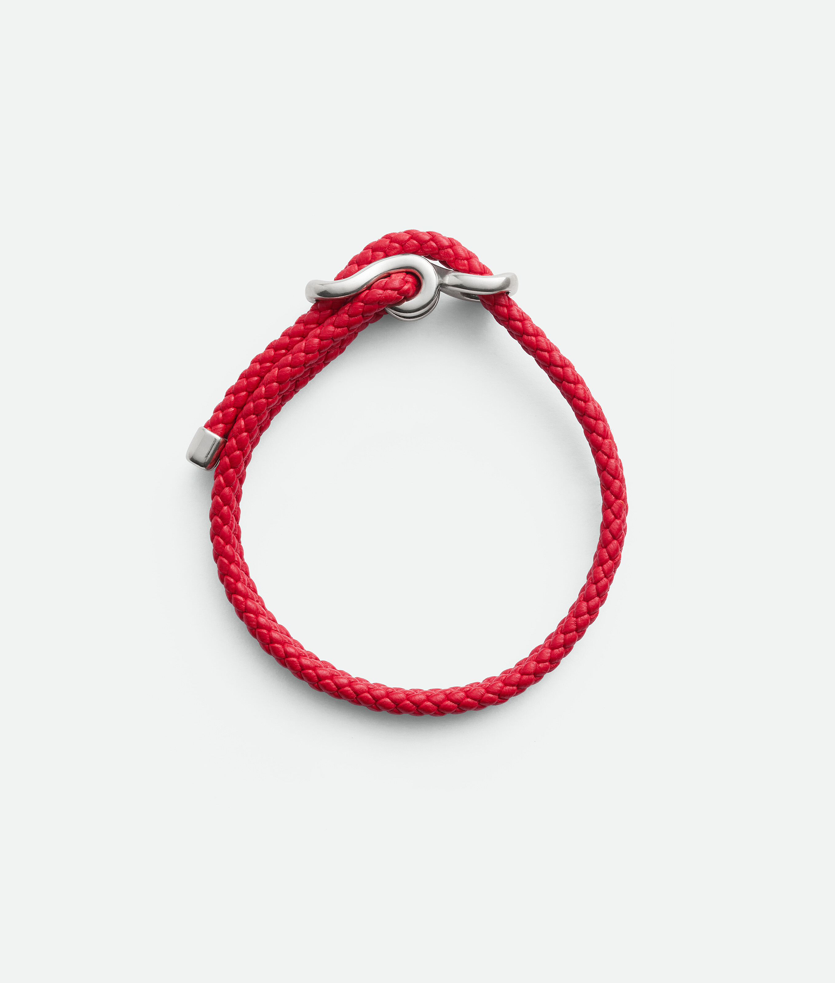 Bottega Veneta Braided Bracelet In Redstone
