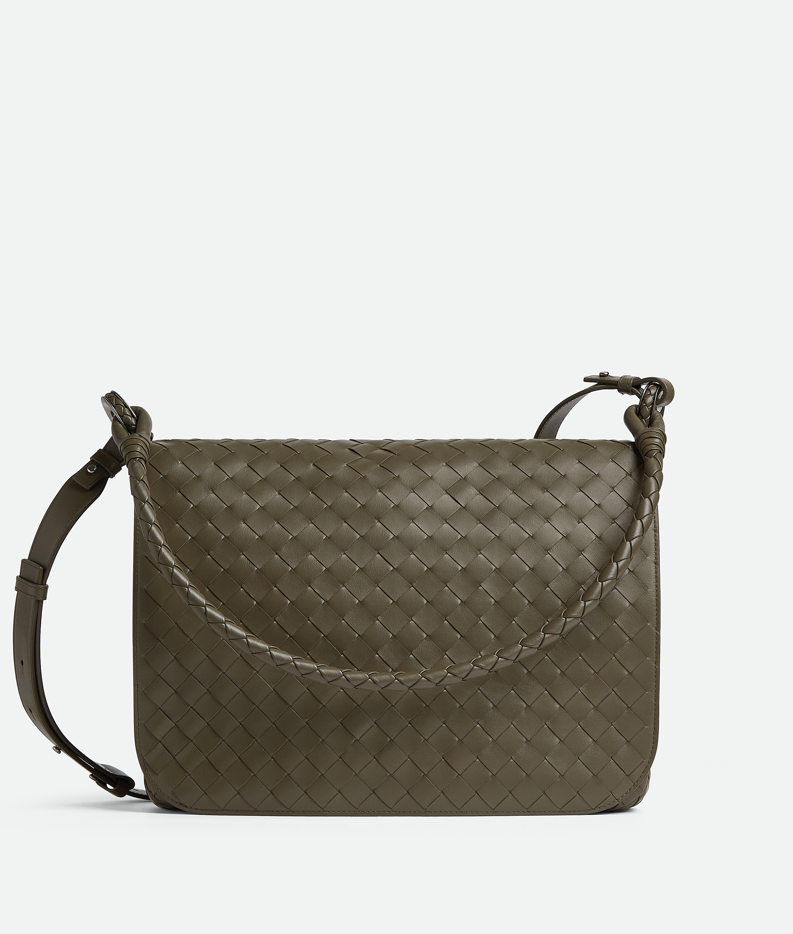 Bottega Veneta Small Swing Messenger - Green - Man -