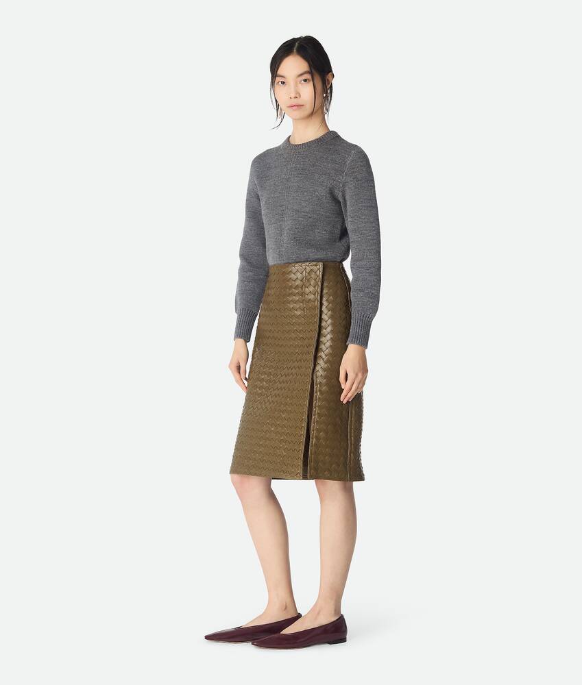 Display a large version of the product image 2 - Intrecciato Leather Skirt