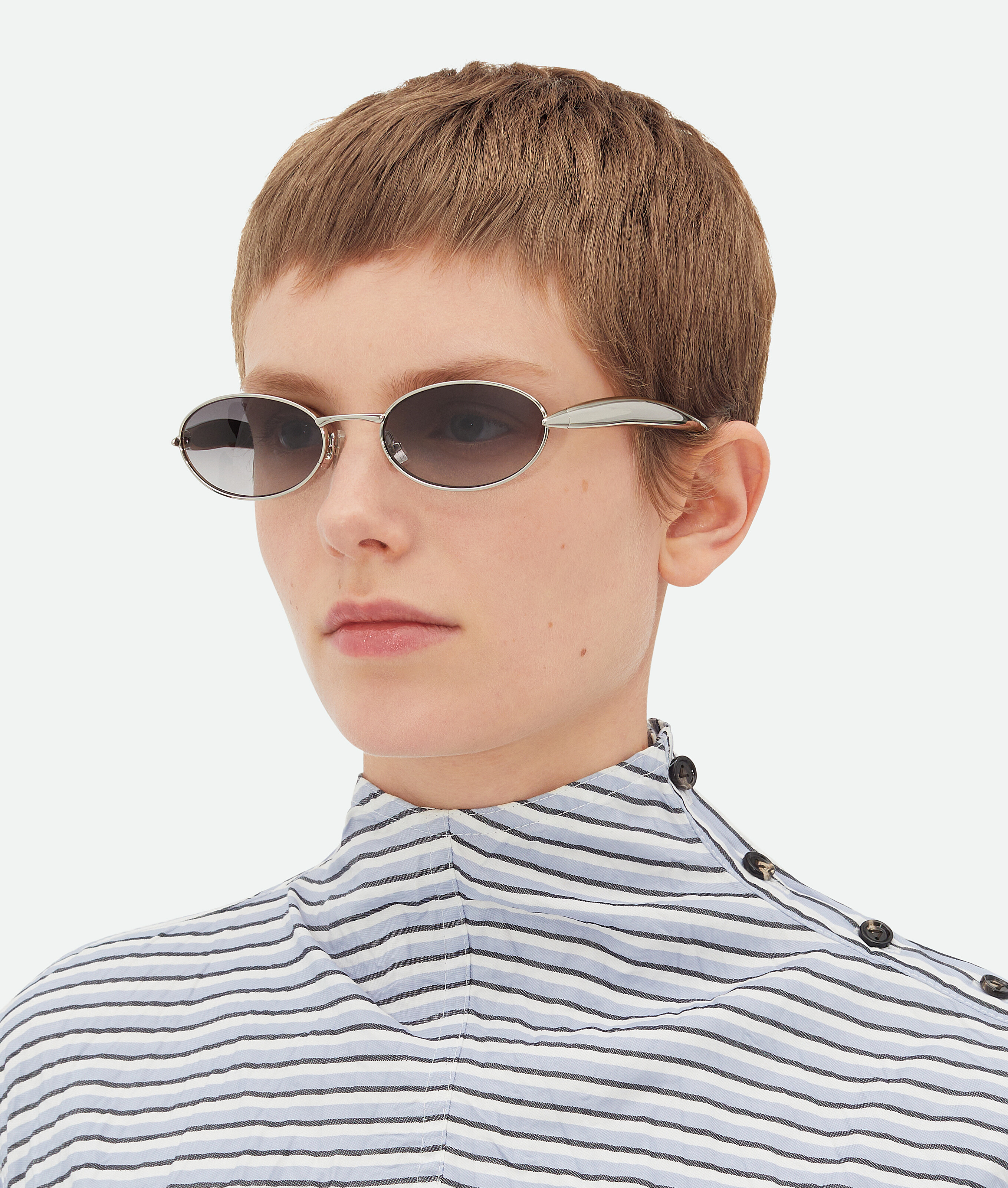 BOTTEGA VENETA SARDINE OVAL SUNGLASSES