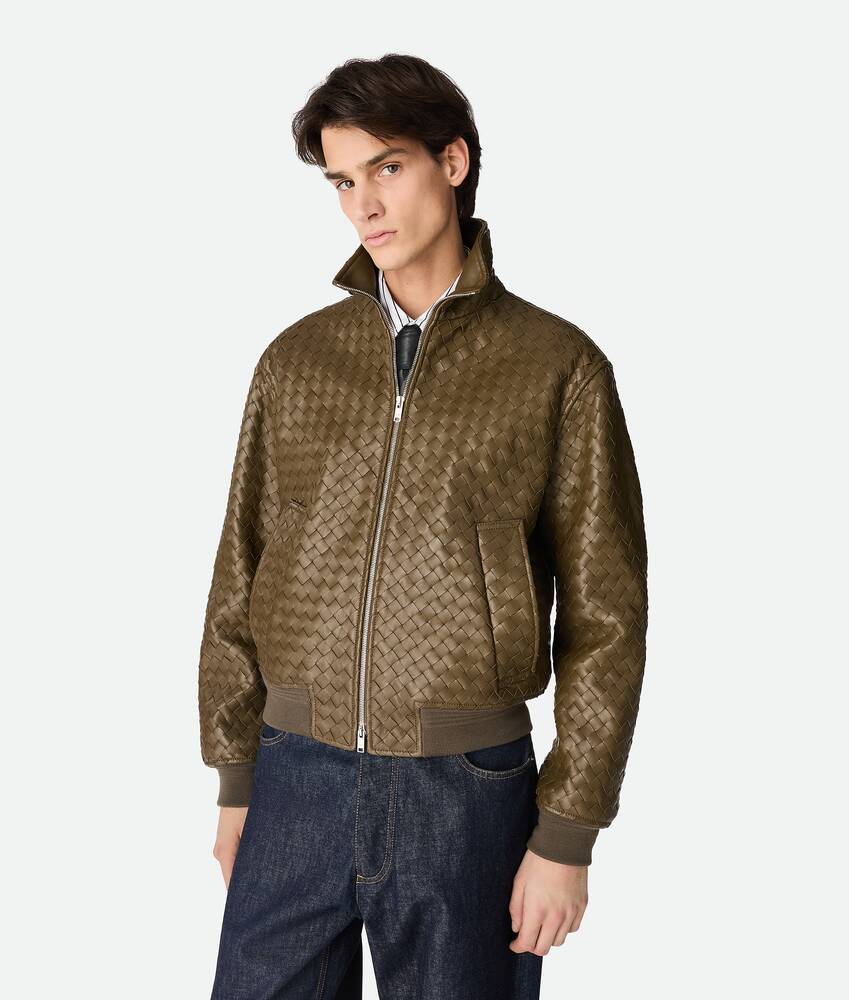 Ein größeres Bild des Produktes anzeigen 1 - Intrecciato Lederblouson