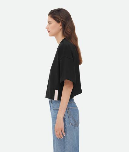 Pima Cotton Jersey Crop T-Shirt