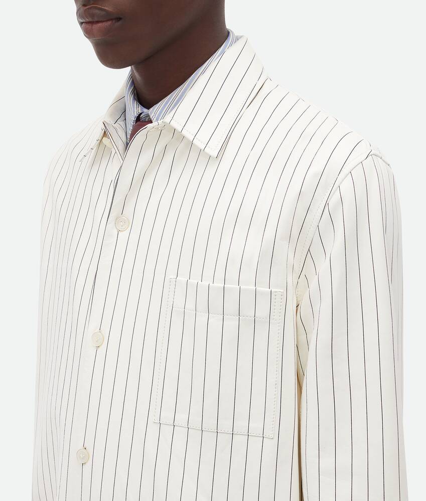 Display a large version of the product image 4 - Printed Leather Pinstripe Long Shirt
