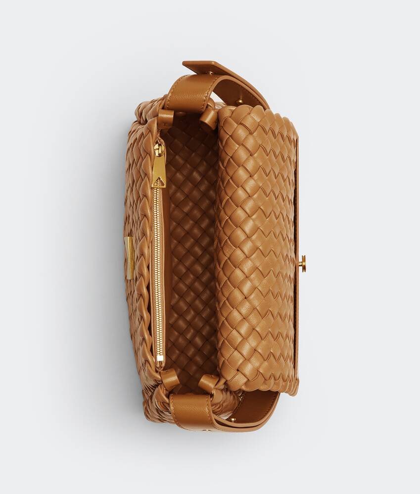 Brown Hop large Intrecciato-leather shoulder bag