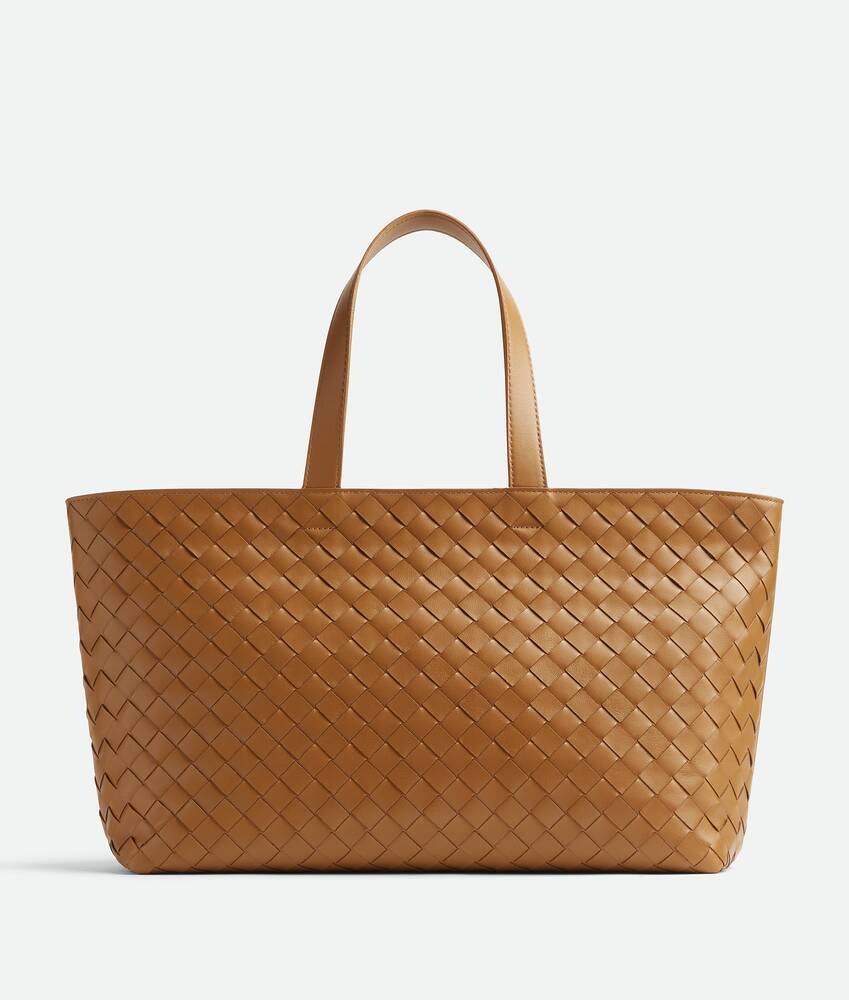 ブラック黒ゴールド金BOTTEGA VENETA　トートバッグ　イントレチャート　レザー✕キャンバス