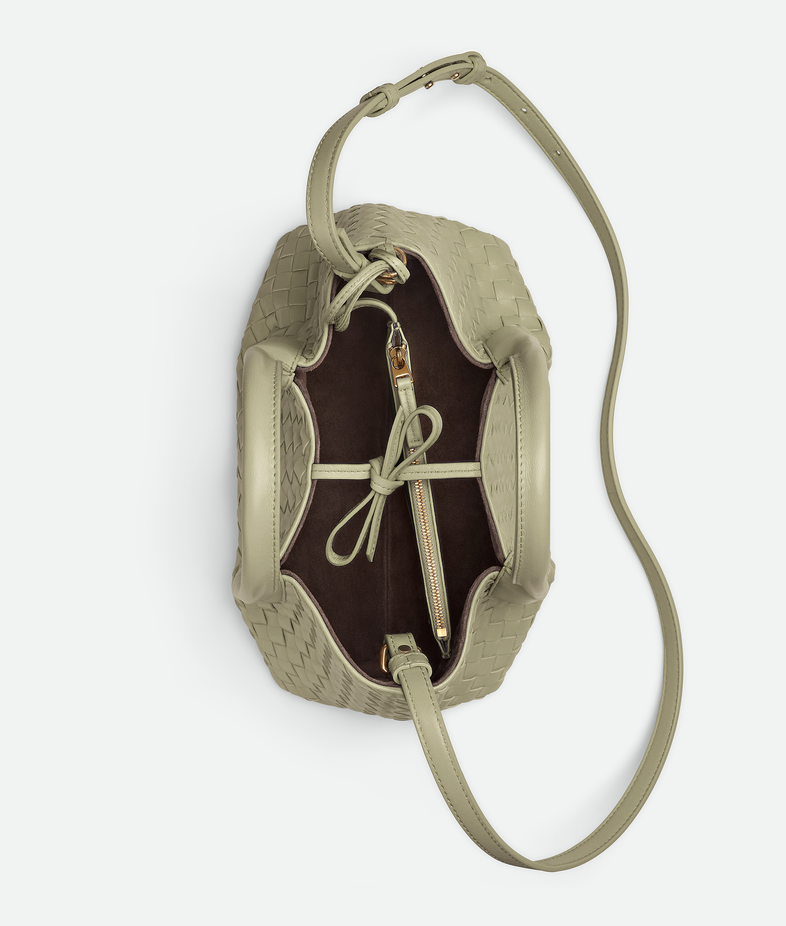 Bottega Veneta Small Leather Intrecciato Pinacoteca Tote Bag In Green