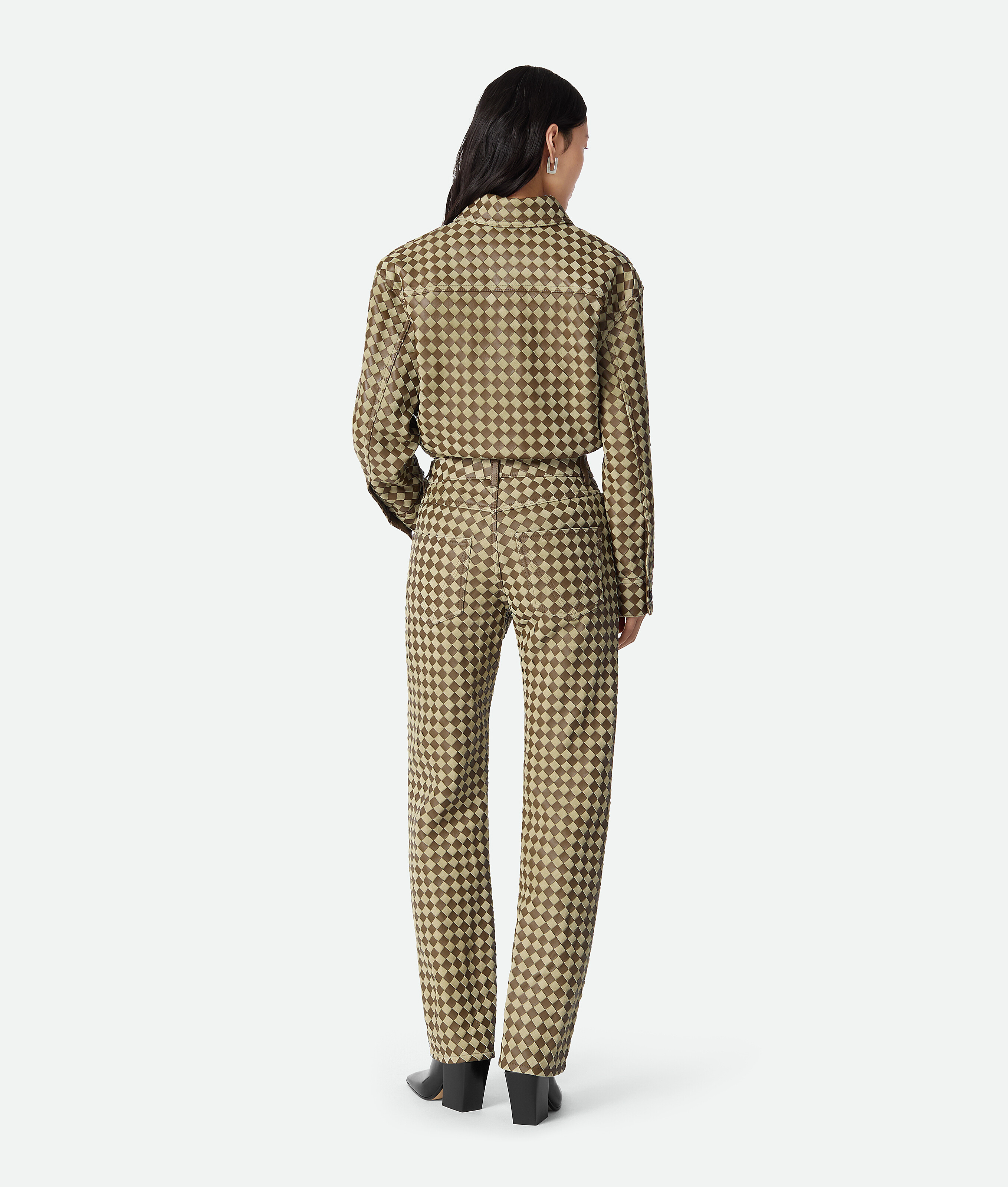 Bottega Veneta Hose Aus Intrecciato Leder Und Wildleder