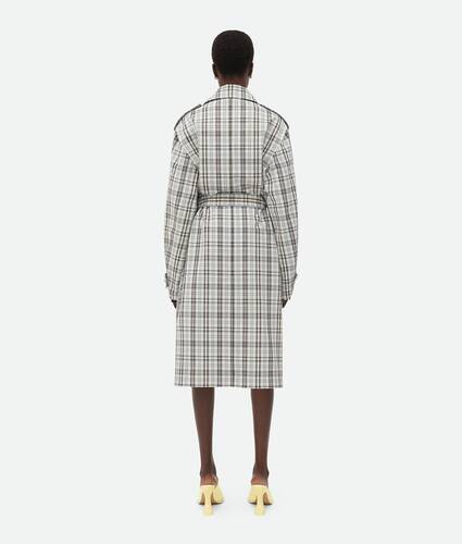 Checked Cotton Trench Coat