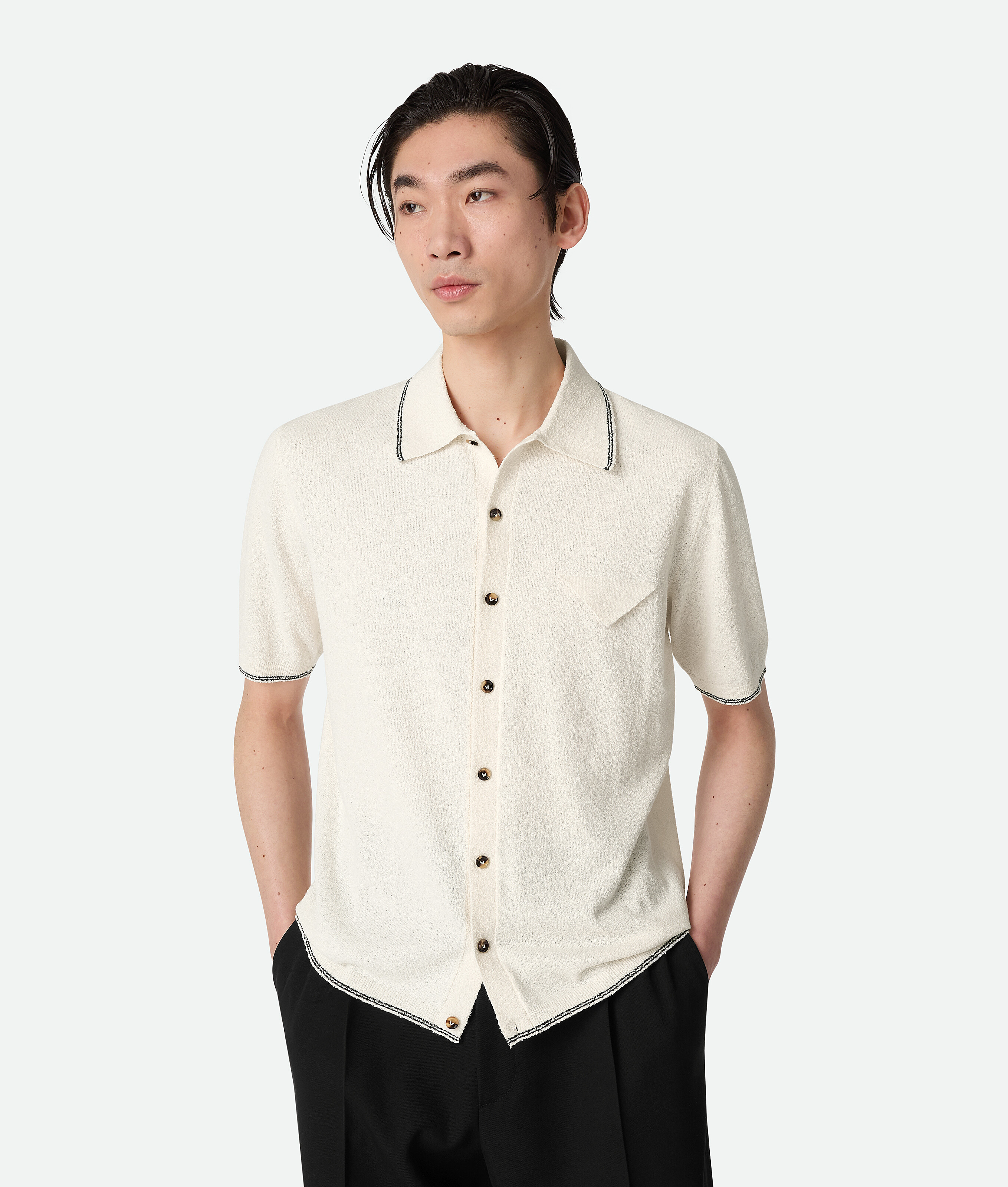 BOTTEGA VENETA ボッテガヴェネタ コットン白シャツアウター