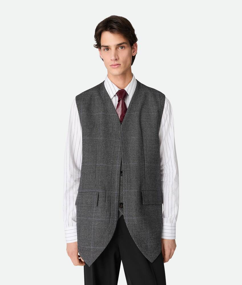 Display a large version of the product image 4 - Prince Of Wales Wool Waistcoat