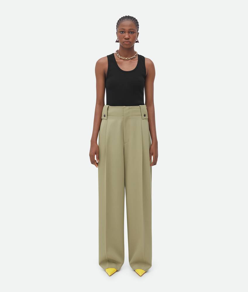 Display a large version of the product image 1 - Wide Leg Cotton Pants
