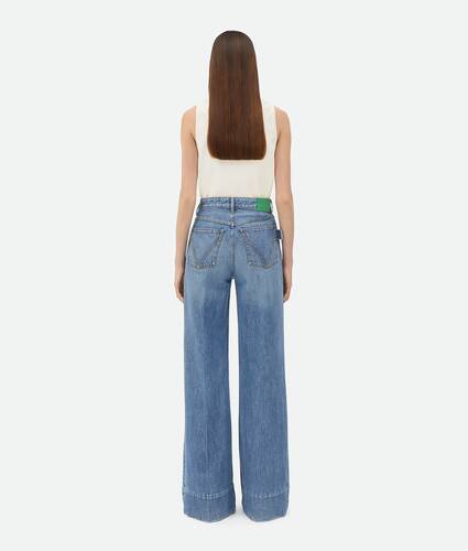 Denim-Hose mit weitem Bein in Vintage Indigo