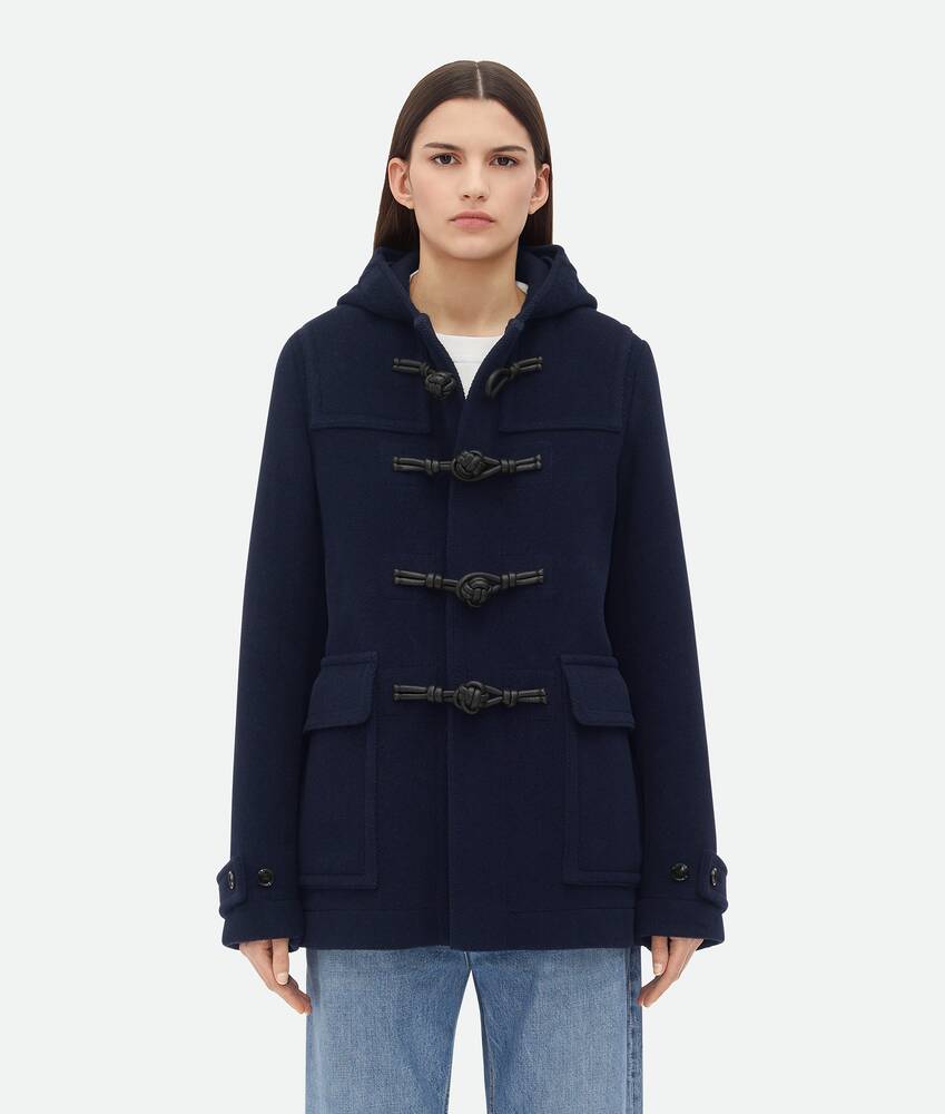 Blue duffle coat womens best sale