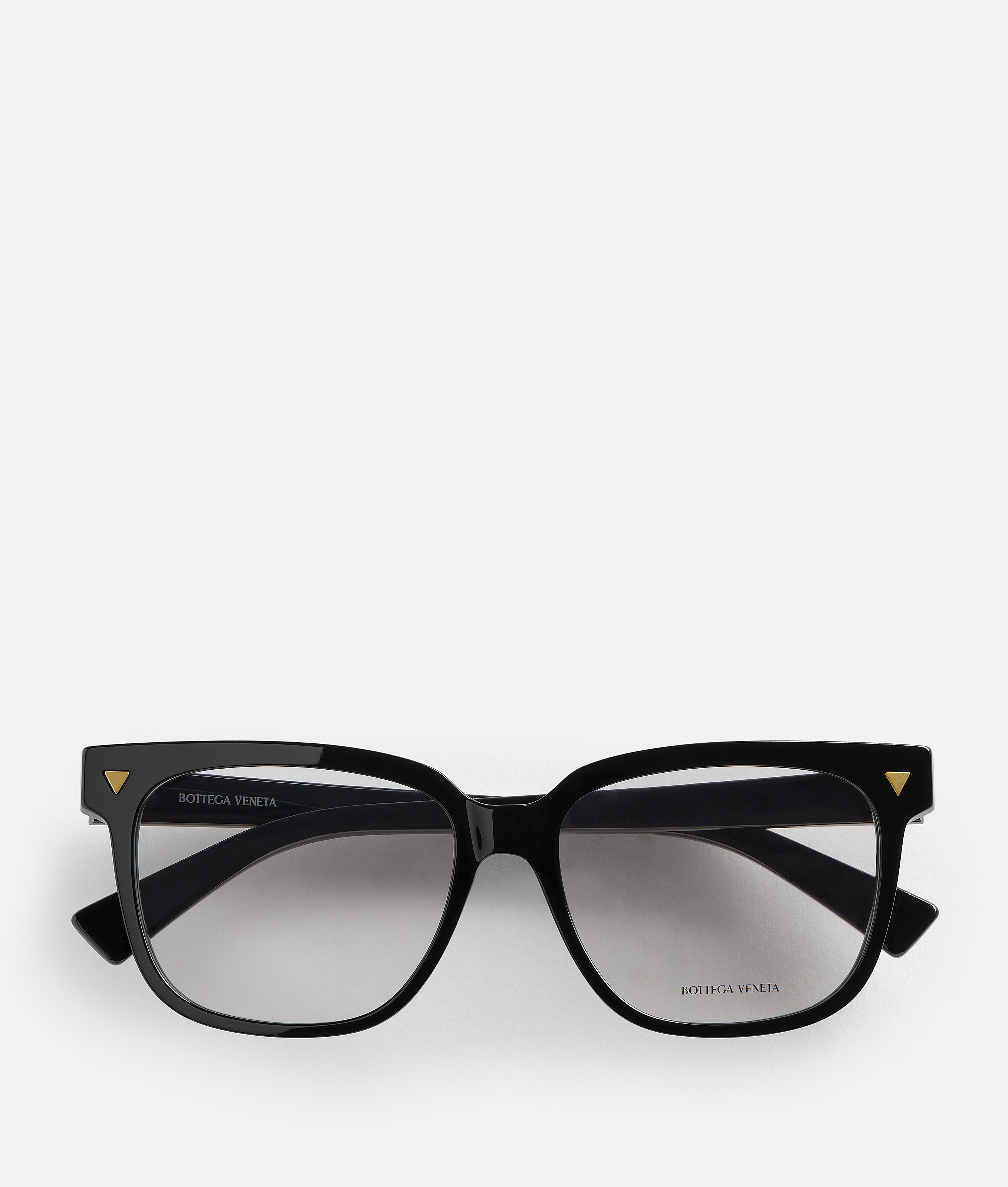 Bottega Veneta Soft Recycled Acetate Square Eyeglasses - Black - Woman -