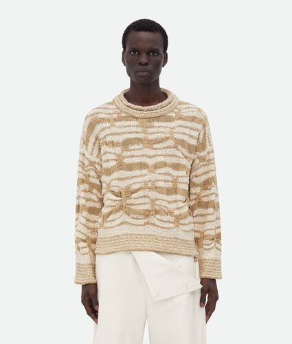 Display a large version of the product image 1 - Distorted Stripe Cotton Jumper