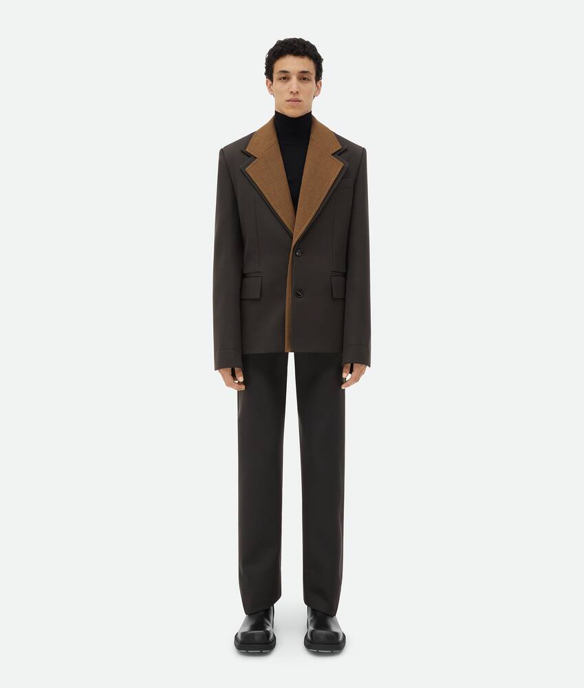 Display a large version of the product image 1 - Wool Jacket With Contrasting Collar