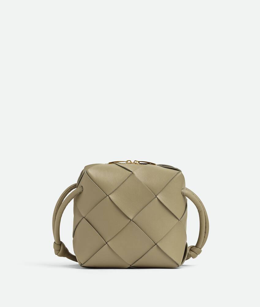 Cassette Mini Leather Camera Bag in Beige - Bottega Veneta