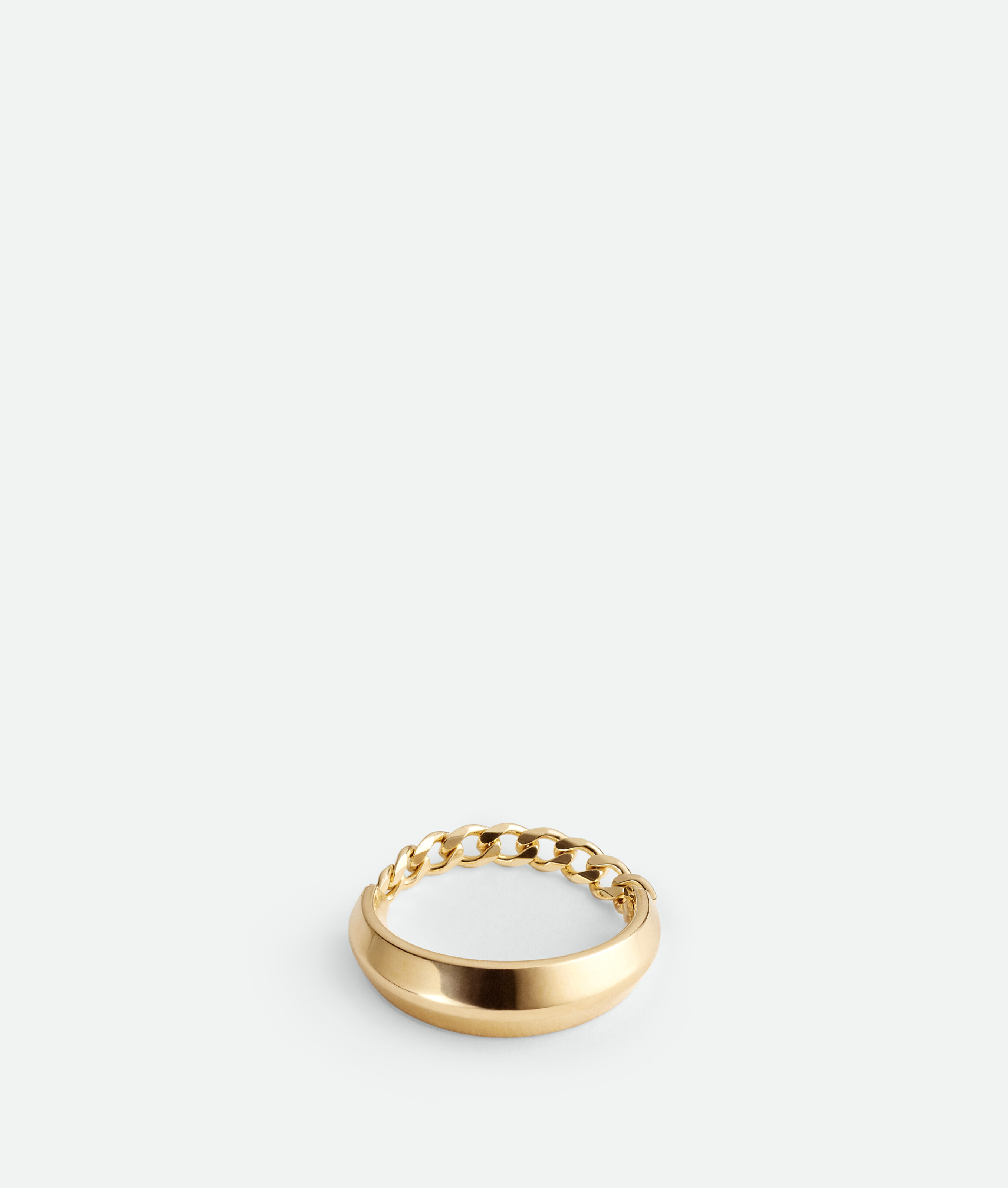 Bottega Veneta Detail Chain Ring In Gold