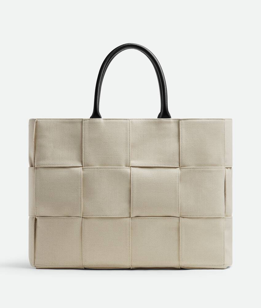 Bottega Veneta® Men's Large Arco Tote Bag in Beige / Black. Shop