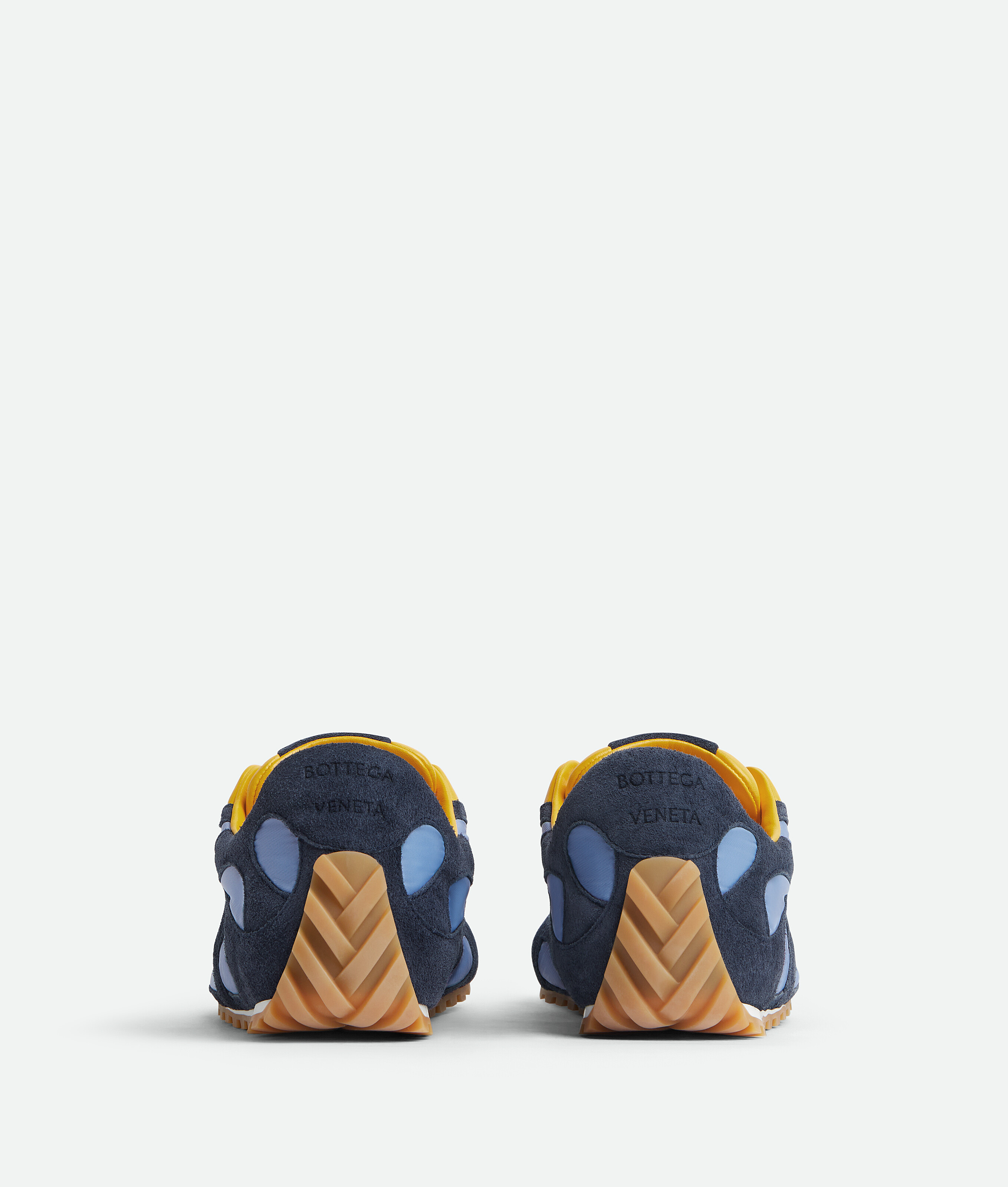 Bottega Veneta Orbit Lite Lace-up Suede And Nylon Sneakers In Blue