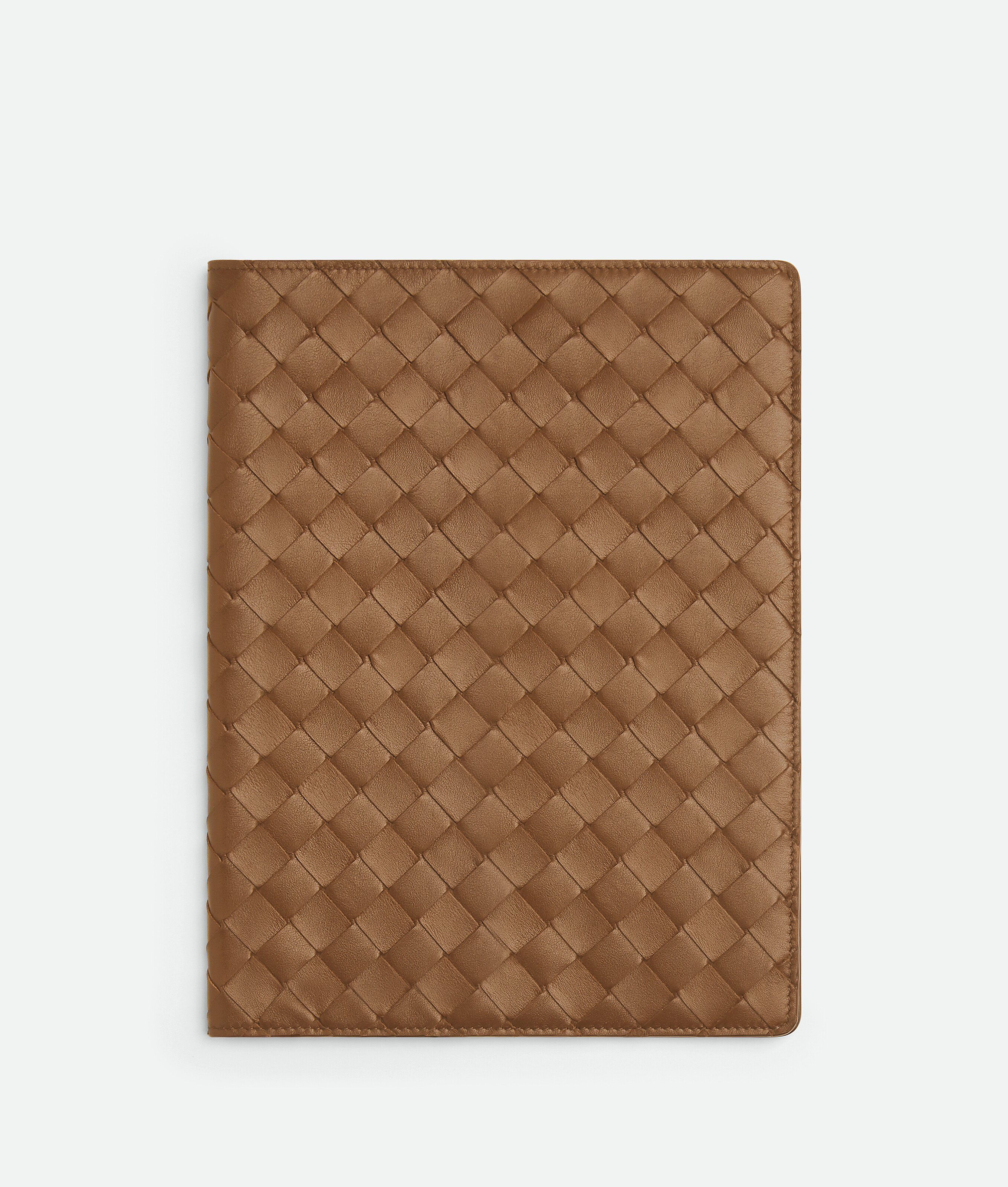 Bottega Veneta Large Intrecciato Notebook Cover In Brown
