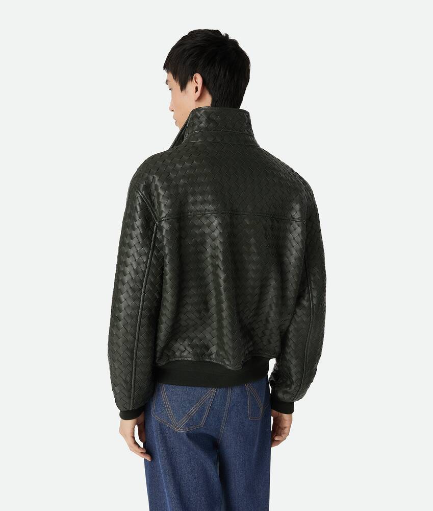 보테가베네타 인트레치아토 레더 블루종 811525V2JG03350