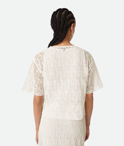 Cotton And Silk Fish Lace Top