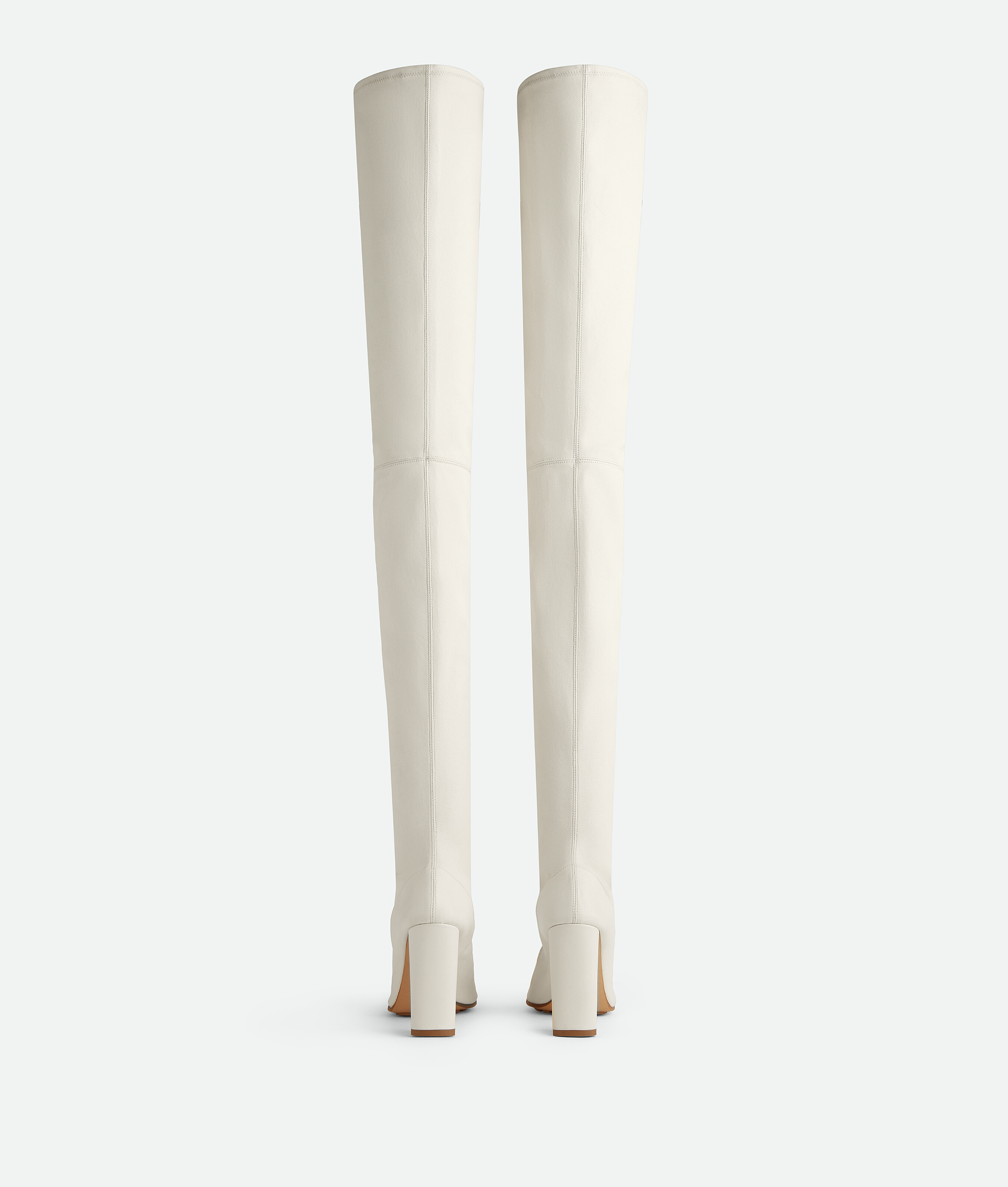 Shop Bottega Veneta Tripod Over-the-knee Boot In White