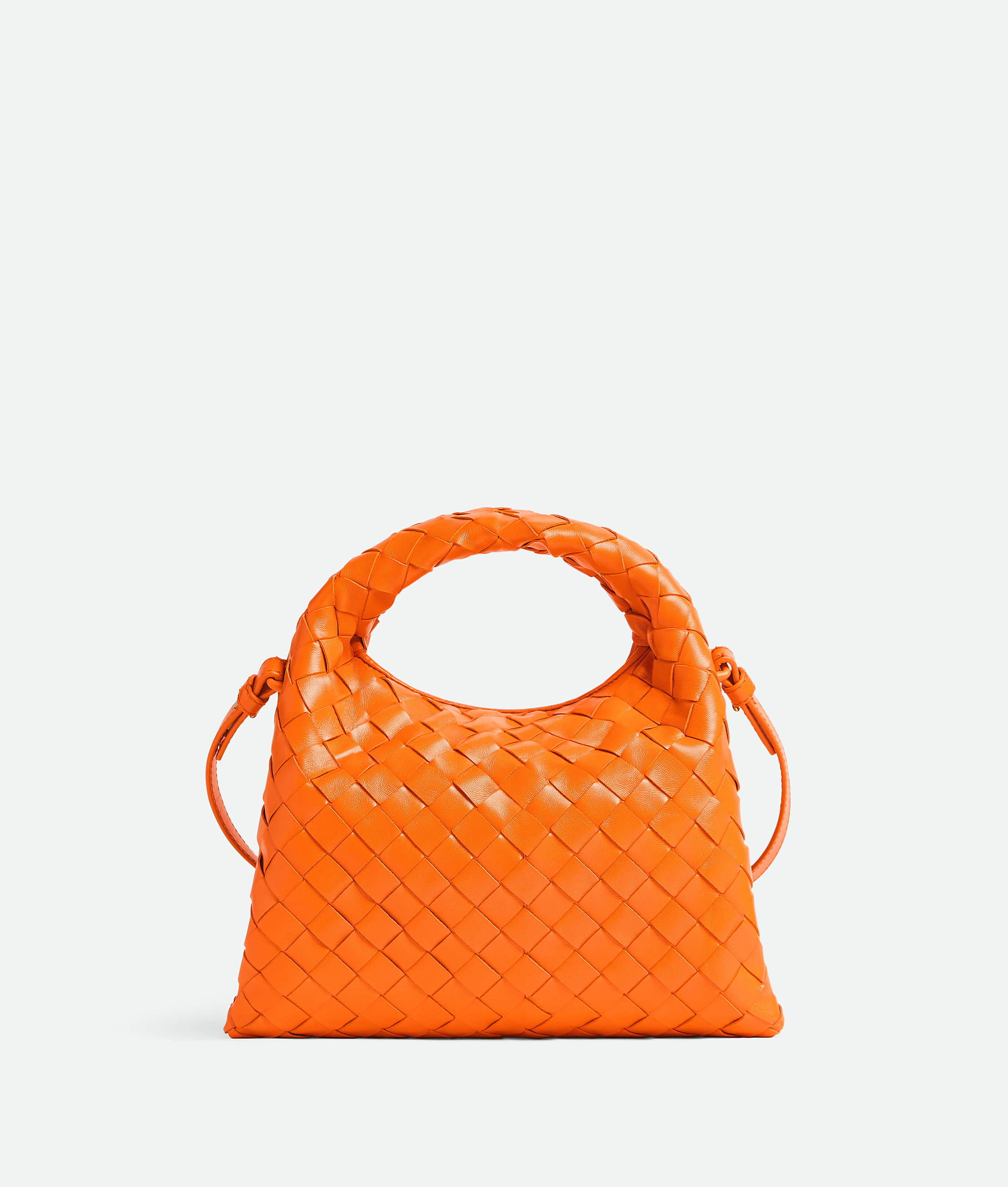Shop Bottega Veneta Mini Hop In Orange
