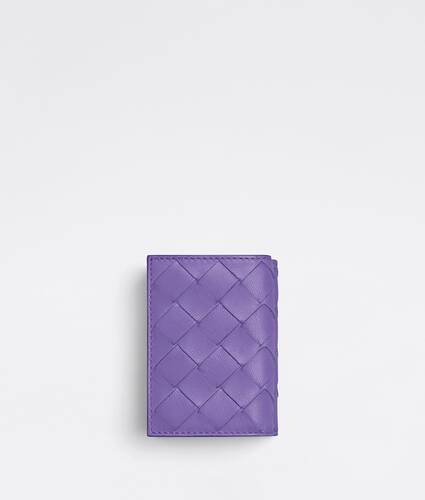 Bottega Veneta Leder Tiny Tri-fold Zip Wallet in Pink Damen Accessoires Portemonnaies und Kartenetuis 