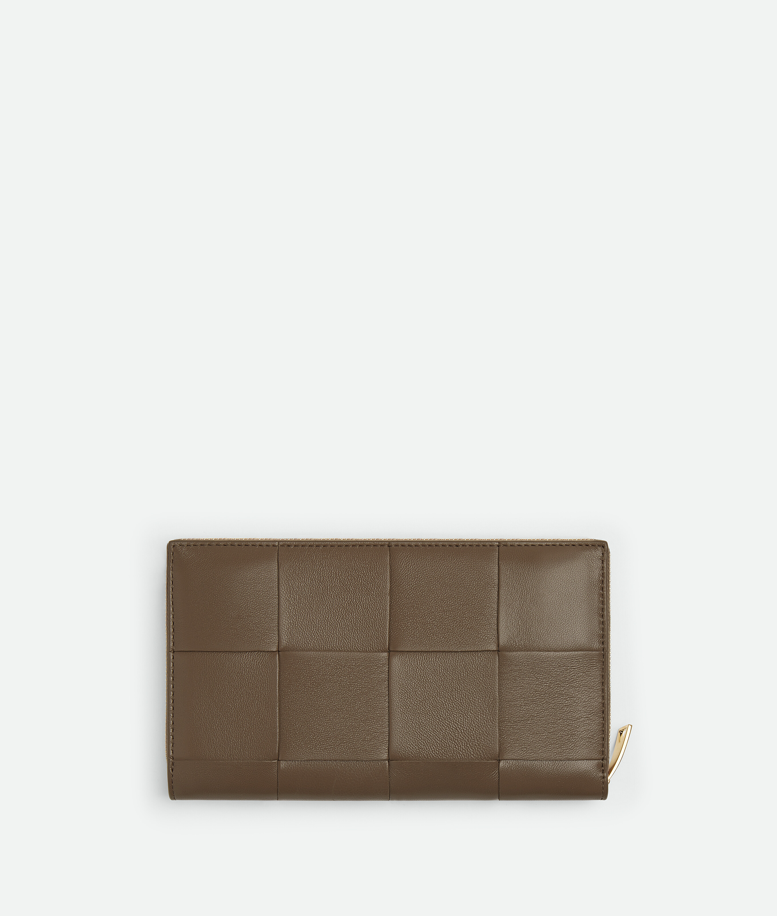 Shop Bottega Veneta Cassette Zip Around Wallet In Brown