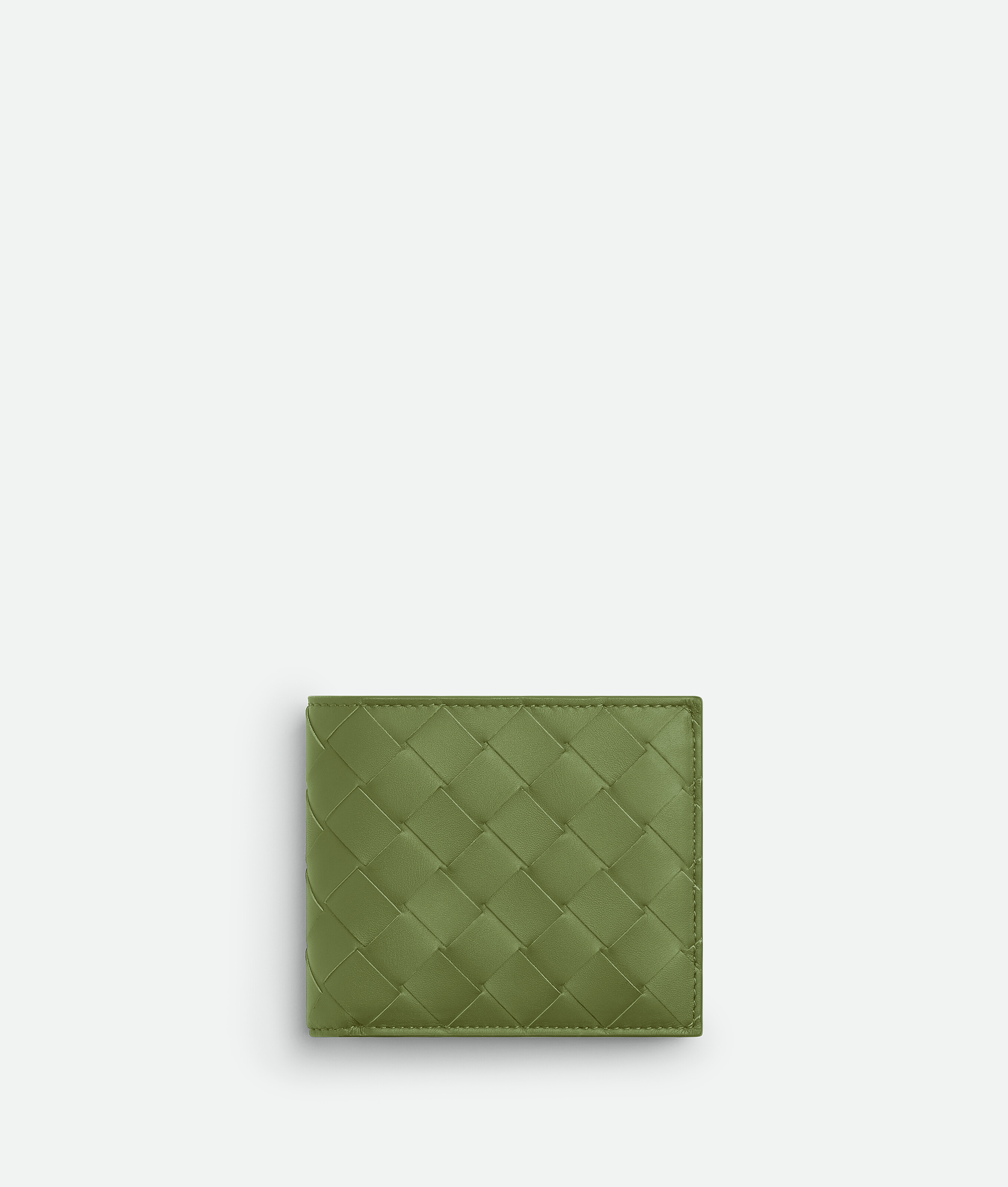 Bottega Veneta Bottega  Veneta Intrecciato Bi-fold Wallet With Coin Purse In Green