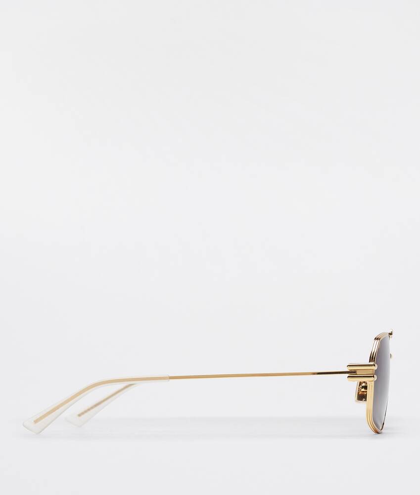 Bottega Bond Metal Aviator Sunglasses in Gold. Shop online now.