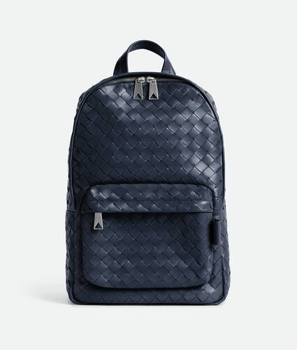 Bottega Veneta - Men - Intrecciato Leather Backpack Black