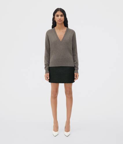 pullover aus mittelschwerem, kompaktem kaschmir
